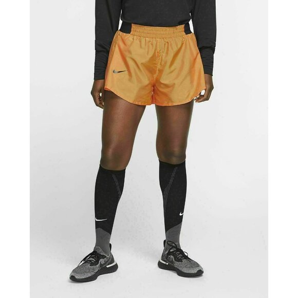 NIKE Tennis Shorts Women Extra Small Tempo Lux Running DRI FIT Orange BV3290-671 - Picture 6 of 13